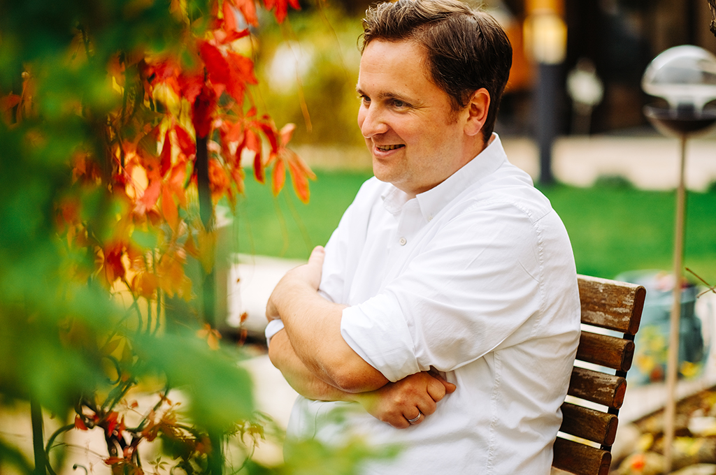 Lucas Weiß im Garten des Hospizhauses in Wolfsburg