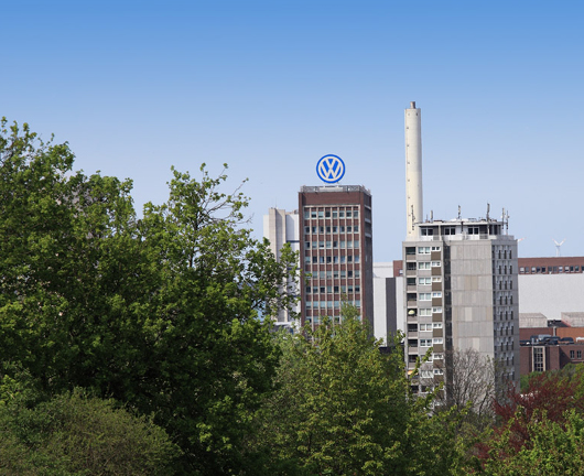 Blick aufs Volkswagen Werk
